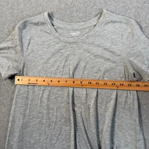 Old Navy Active Women's Small Knot Hem Short Sleeve Top Heather Gray Go-Dry thumbnail 6