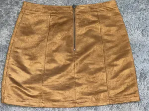 Light Tan Suede Skirt thumbnail 1