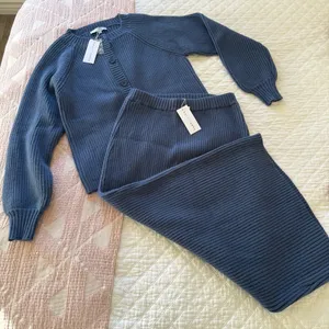 Baltic Born Blue Knit Skirt Set thumbnail 5