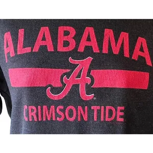 ALABAMA Crimson Tide Football NCAA Thermal Red Gray Pullover Tunic Top ~ MEDIUM thumbnail 3