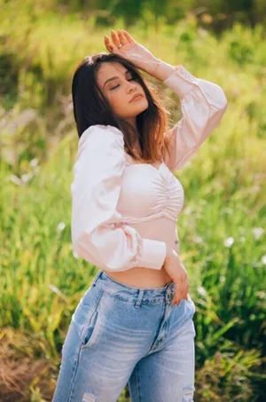 Satin Ruched Puff Sleeve Babydoll Crop Top thumbnail 7