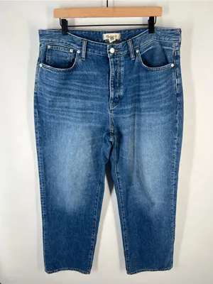 Madewell Low-Slung Curvy Straight Jeans 100% Cotton Denim Size 31‎ thumbnail 2