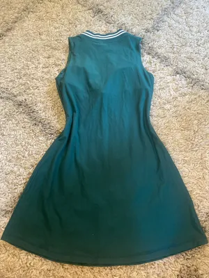 Green athletic tennis/golf dress with built in bra thumbnail 2