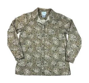 Vintage Leopard Print Rhinestone Button Up Shirt Quacker Factory Animal Print Sm thumbnail 1