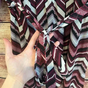 Vintage Speechless Chevron Dress Womens 2X Mini Midi Purple Belted Scoop Neck thumbnail 6