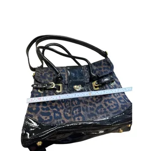 Betsey Johnson Black Leopard Print Handbag With Gold Hardware SKU 6898 thumbnail 3