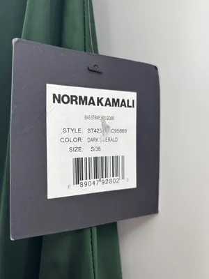 Norma Kamali Bias Strapless Gown in Dark Emerald thumbnail 3