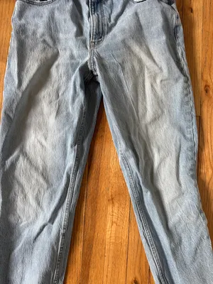 Abercrombie & Fitch Light Blue Relaxed distressed Straight mom Jeans 10 thumbnail 6