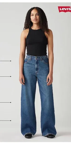 Levi's Cinch Baggy Jeans 26 Invested Indigo thumbnail 3