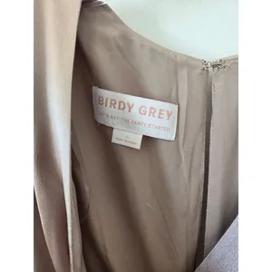 Birdy Grey Jesse Dress Taupe Kimono Satin Bridesmaid Maxi Slit Flattering Small thumbnail 7
