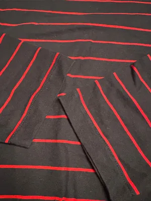 Madewell women’s The Perfect Tie-Waist Tee Jersey navy red stripe Size L NWT thumbnail 8