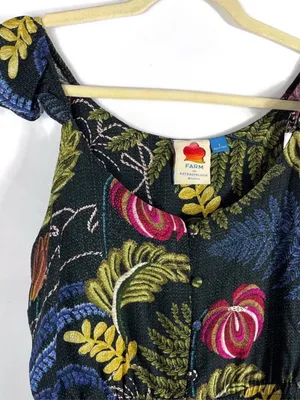 Farm Rio x Anthropologie Tropical Themed Button Down Tank New Wout tag 🏷️ thumbnail 3