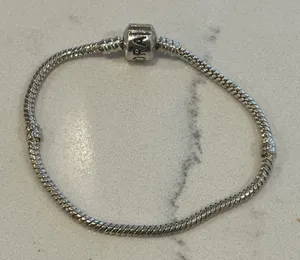 Vintage pandora snake charm bracelet thumbnail 1