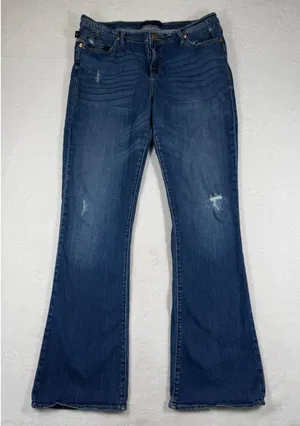 Rock & Republic Kasandra Bootcut Jeans Womens 16M Medium Wash Distressed R010315 thumbnail 1