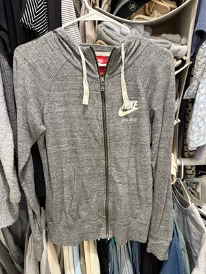Nike Dri-Fit Jacket Zip-Up Grey Hooded thumbnail 1