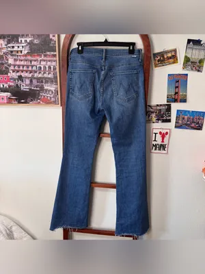 Mother the weekender fray a groovy kind of love jeans thumbnail 5