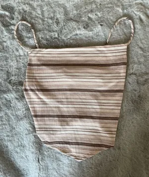 brown plaid tie front crop top #croptop #plaid Multiple Size M thumbnail 1