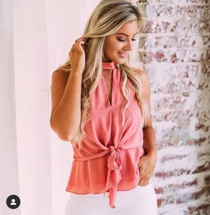 These Three Boutique sophie coral top thumbnail 1
