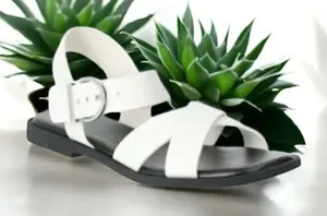 Time and Tru White Sandals(Size 8) thumbnail 1