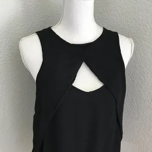 Free People Womens Black Keyhole Pullover Top XS thumbnail 4