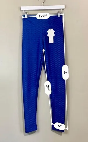 Women’s Butt Lifting Yoga Activewear Pants Leggings Blue NWT TikTok Leggings thumbnail 10