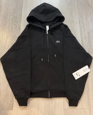Alo yoga full zip up hoodie thumbnail 1