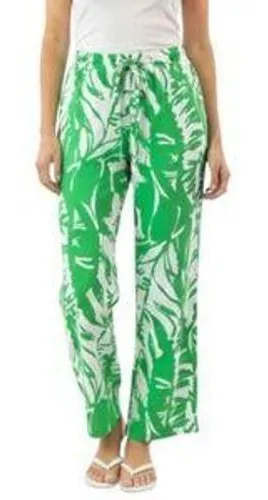 Lilly Pulitzer for Target Green Tropical Palm Leaf Wide Leg Beach Pants XXL thumbnail 1