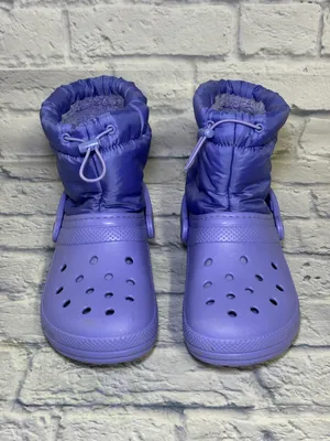 Crocs Classic Lined Neo Puff Snow Boots Purple Faux Fur Insulated M5/W7 thumbnail 5