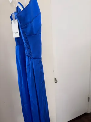 BRAND NEW Amanda Uprichard Cobalt Blue Maxi Dress thumbnail 7