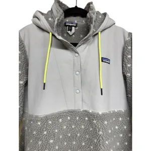 Patagonia Shelled Retro-X Pullover Hooded Salt Grey Gray Heather Women's Size XL thumbnail 9