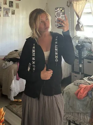 Black Zip Up Hoodie  thumbnail 1