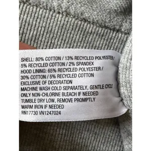JoyLab Cropped Zip Up Hoodie L Gray Athletic Jacket Drawstring Hood Activewear thumbnail 3