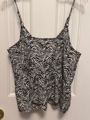 OneTeaspoon Interference Zebra Print Peplum Cami Tank NWT XS Y2K thumbnail 6