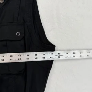 Free People Desert Daylight Utility‎ wrap mini dress Black Tencel Size M no belt thumbnail 2