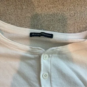 Brandy Melville White Long Sleeve Button Up Top Size Small thumbnail 3