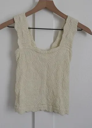 Free People Cream Tank Top thumbnail 1