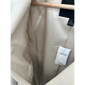 Banana Republic Oversized Two-Button Blazer Cream Sz L NWT Career Office Minimal thumbnail 10