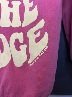 Beach Bum Surf Co Sweatshirt Womens Medium Pink Call Me When Bridge Graphic thumbnail 7