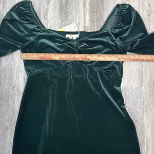 Boden Womens Forest Green Velvet Ruched Sweetheart Midi Dress Size 10 NEW‎ thumbnail 9