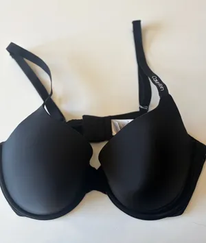 Lot of 2 Calvin Klein 36C Underwired Bra black and beige adjustable straps thumbnail 1