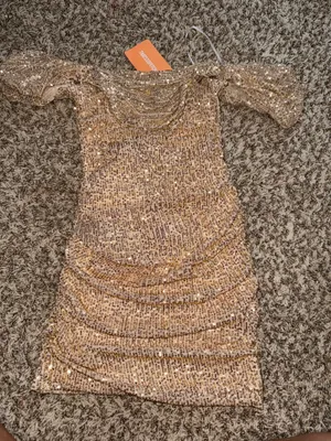 That’s So Fetch Nara Mini Dress- Champagne   thumbnail 2
