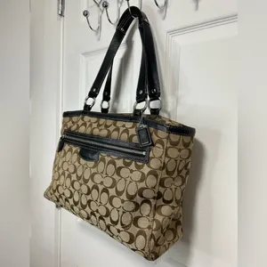Coach Y2K Brown and Black Signature Tote thumbnail 5
