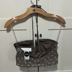 Hollister Brown Floral Halter Top thumbnail 2