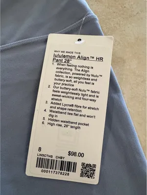 Lululemon Align High Rise 28” Chambray Size 8 NWT thumbnail 5
