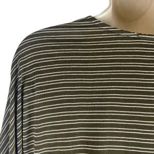 Soft Joie 3/4 Dolman Sleeves V Neck Striped Casual Top Green Size XS thumbnail 7