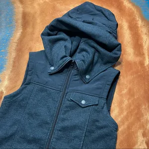 Burton Starr Vest hooded full zip Womens XS Gray thumbnail 6