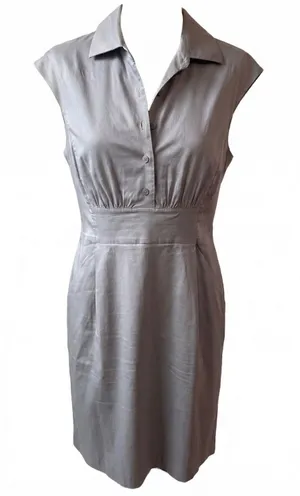 Ann Taylor Women's Gray Collared Sheath Dress Size 14 thumbnail 1