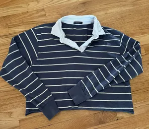 Brandy Melville Striped Collard Sweater  thumbnail 1