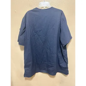 UA Butter Soft Stretch‎ Scrub Top Blue V Neck Short Sleeve Women's Size L thumbnail 3