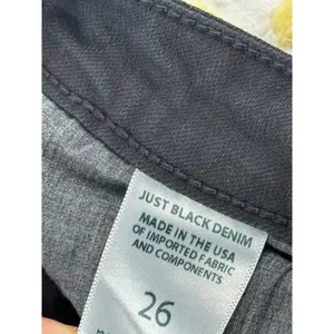 JUST‎ BLACK DENIM Womens Size 26 Black Frayed Flare Jeans Made in USA thumbnail 6